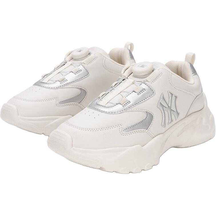 MLB New York Yankees Comfortable Versatile Durable Breathable Low-Top Casual Shoes Kids sneakers Silver 7ASHJBA5N-50WHS