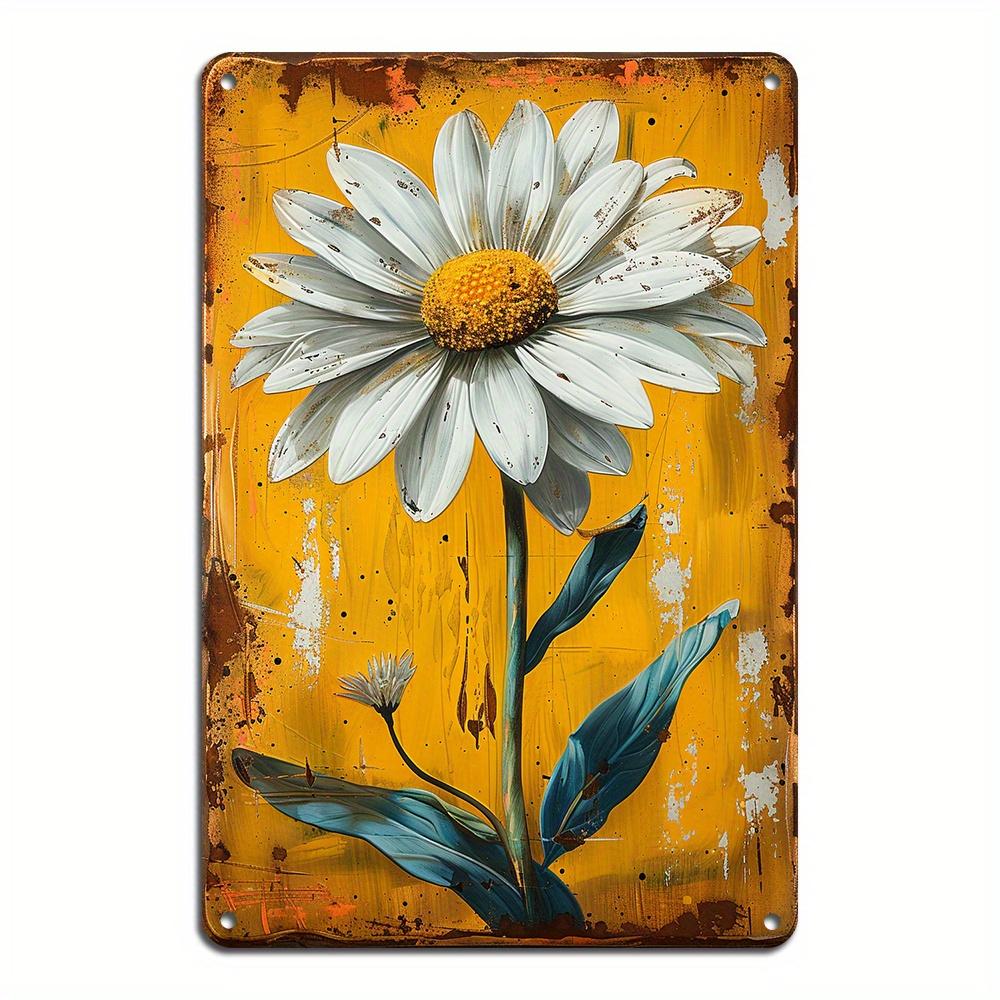 Vintage Garden Metal Tin Sign - Floral & Gardening Tools Design Perfect for Bar Cafes Restaurants, Garages & Home Decor Wall Art