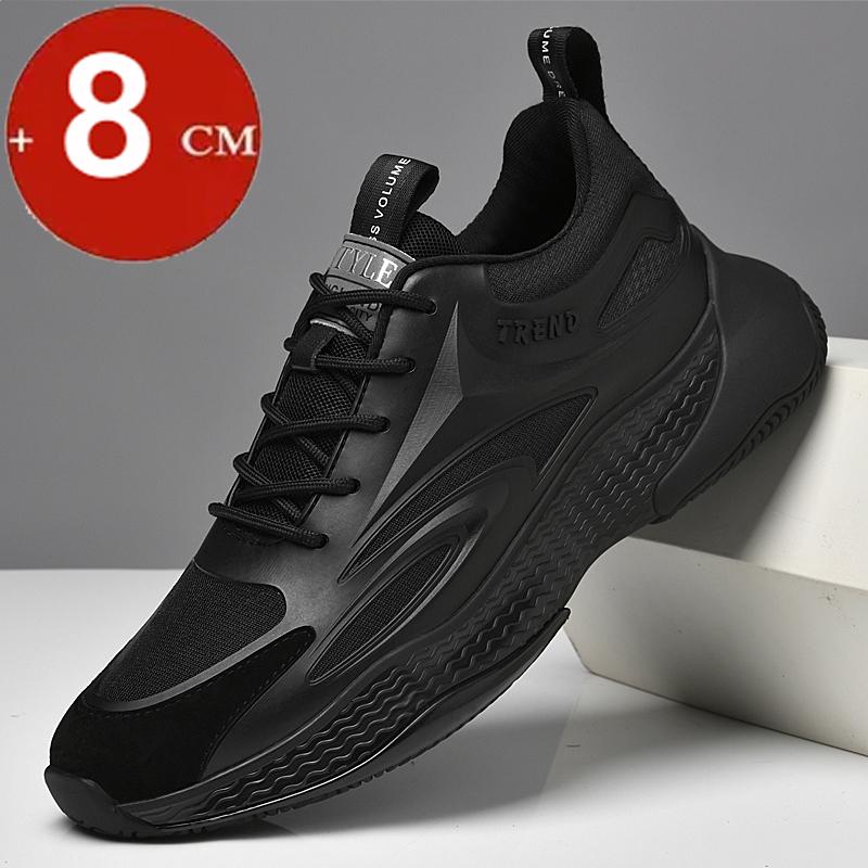 Lightweight Summer Mesh Elevator Shoes Men Casual Sneakers Sports Hidden 6cm 8cm Height Increasing Shoes Male Taller Lifting