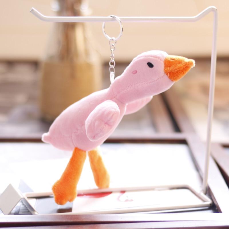 Ins Cute Cute Big White Goose Pendant Plush Toy Doll Big Goose School Bag Hanging Ornament Doll Keychain