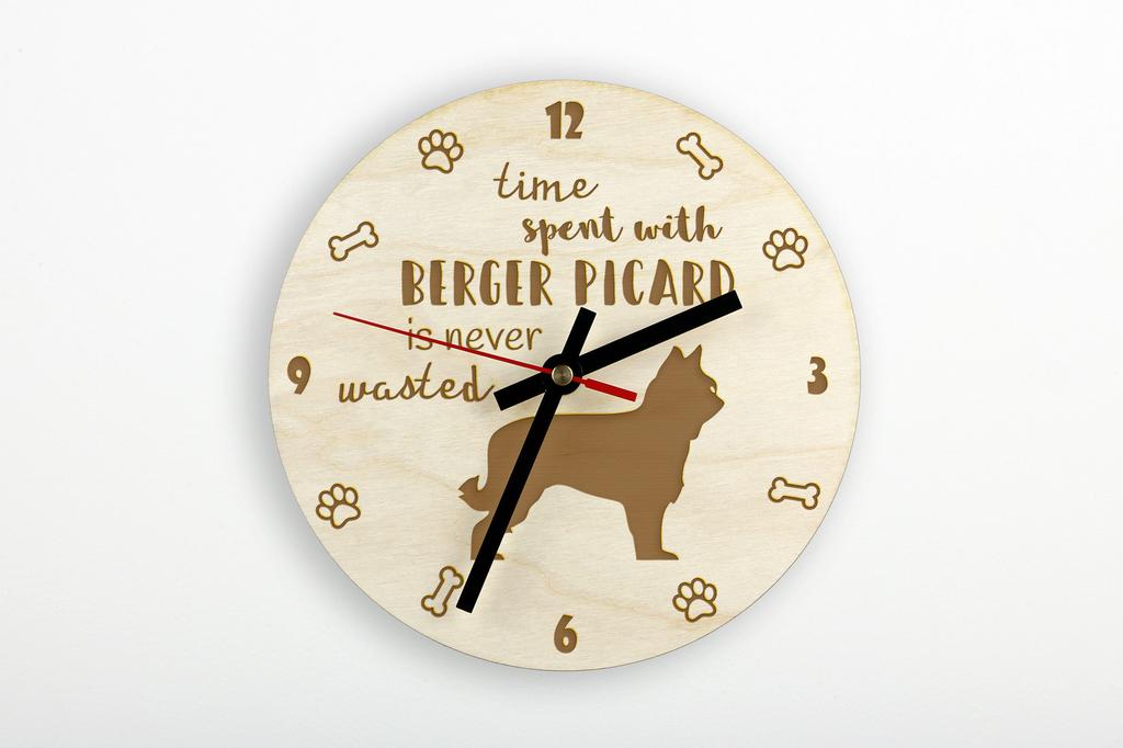 Picardy Sheepdog, Berger Picard, Picardy Shepherd - clock with dog, wooden clock with engraving, personalised clock by Art-Dog