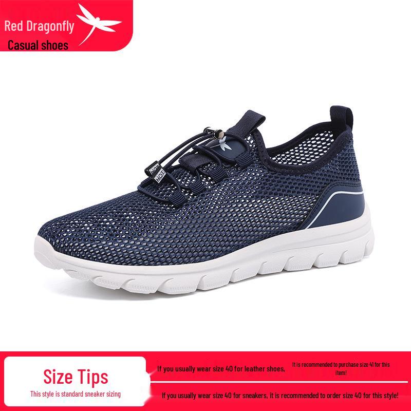 Red Dragonfly Men s 2025 Breathable Casual Mesh Sport Shoes 38