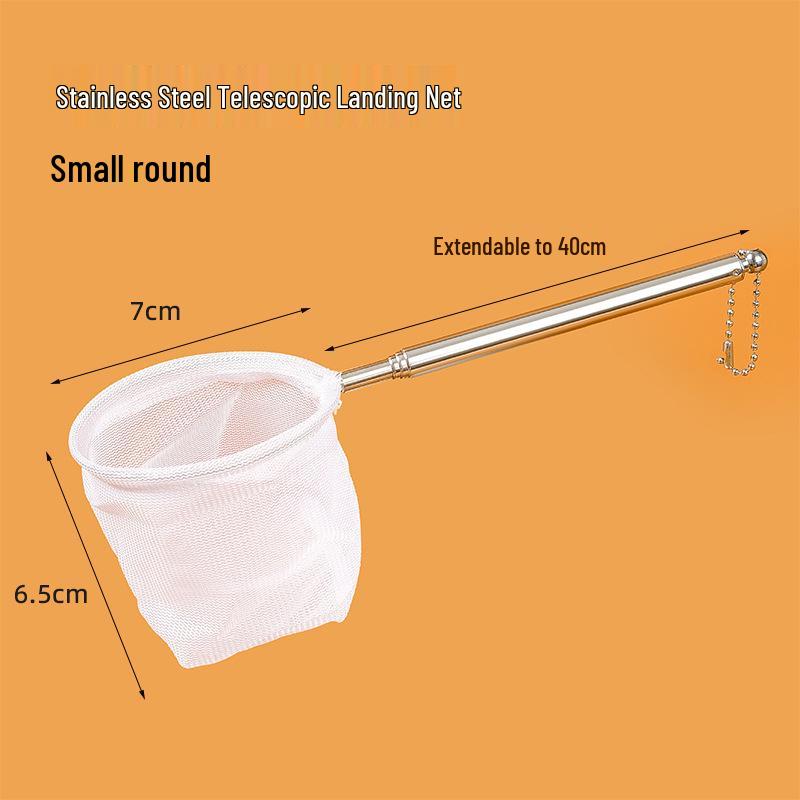 Retractable Stainless Steel Coarse & Fine Mesh Fishing Net - Durable & Flexible Landing Net