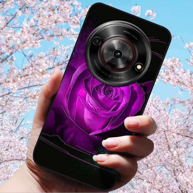 For ZTE Blade A75 5G 6.6" Cases 3D Relief Flower Soft Silicone Luxury Cover for ZTE Blade A75 5G 3D Phone Cases ZTE Blade Z2357N