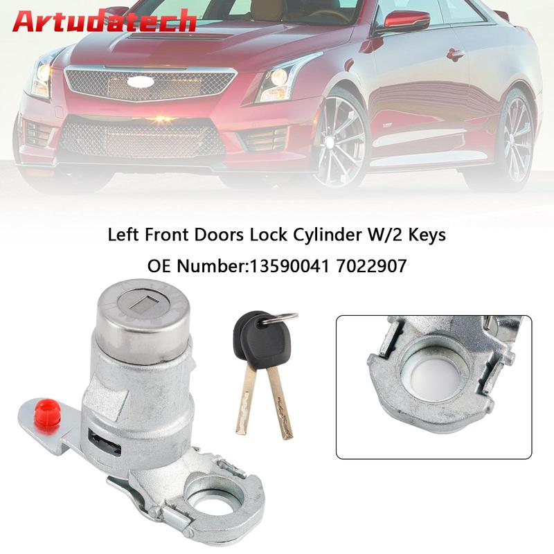 Artudatech Замок двери передней левой с 2 ключами 13590041 7022907 Для Chevy Camaro Tahoe