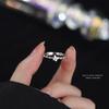 Adjustable Open Ring Women Sterling Butterfly Heart Design With Zirconia Crystals Fashion Elegant Statement Jewelry