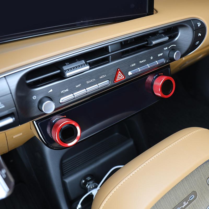 For Hyundai Palisade LX3 2025 2026 Accessories One Pair Aluminum Red Blue Black Interior Air Conditional Konb Ring Trim Cover