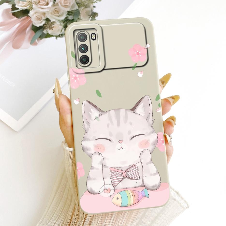 For Xiaomi Poco M3 Case PocoM3 Pro 4G Cute Fashion Cartoon Cover Soft TPU Matte Phone Case For Xiaomi Poco M3 Pro 5G Fundas Bags