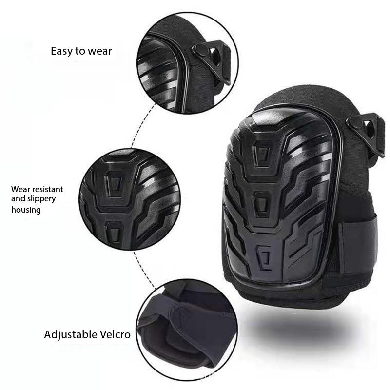 2 Piece Professional Knee Pads for Work Heavy Duty Foam Padding Gel Construction Knee Pads with Strong Double Straps