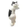 Simulation Furry Cat Ornament Plush Animal Figurine Realistic Fluffy Kitten Model Hanging Cat Decoration for Home TV Stand Shelf Decor