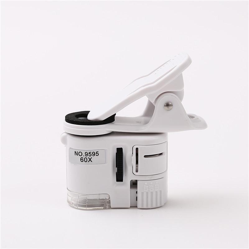 Portable 60x HD Microscope with Phone Clip for Jewelry Inspection