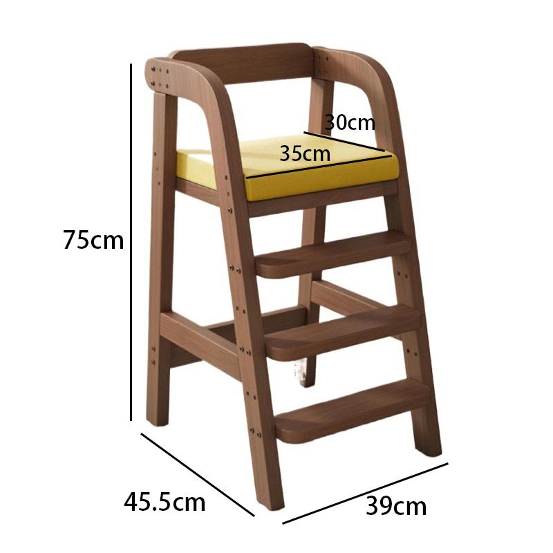 Solid Wood Children Dining Chair Modern Baby Eating Armchair Home Interior High Stool Comfortable Dining Chair Nordic Furniture