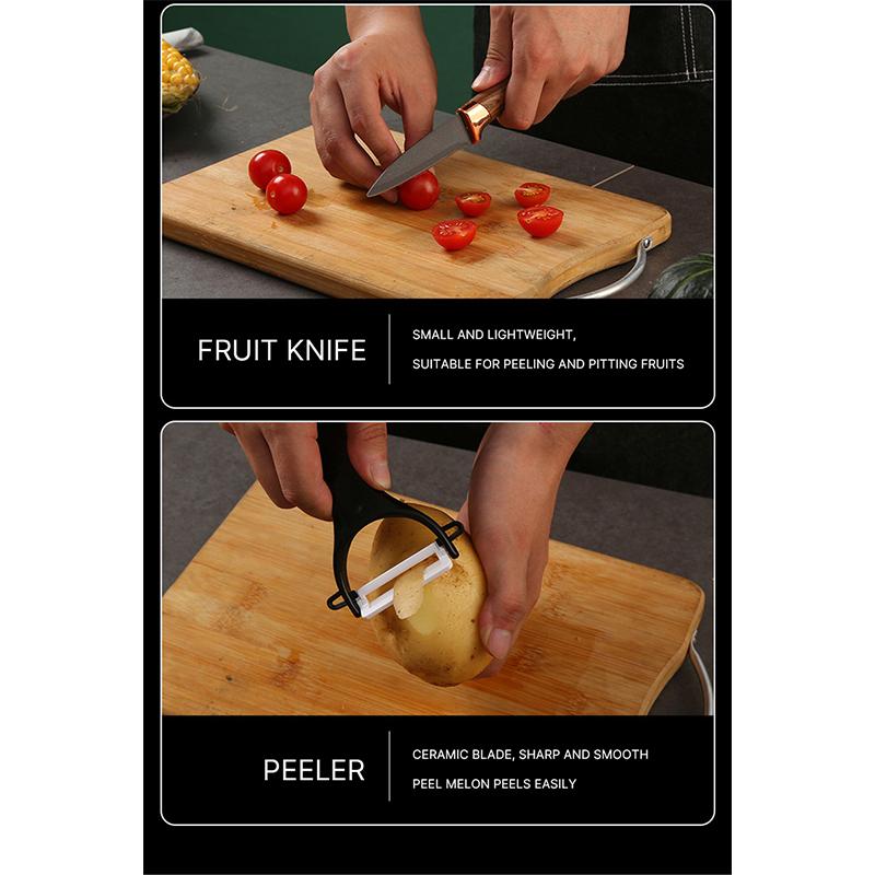 6dílný kuchyňský nůž Sada keramických nožů Kuchyňský krájecí nůž Příslušenství k kuchyňským nožům