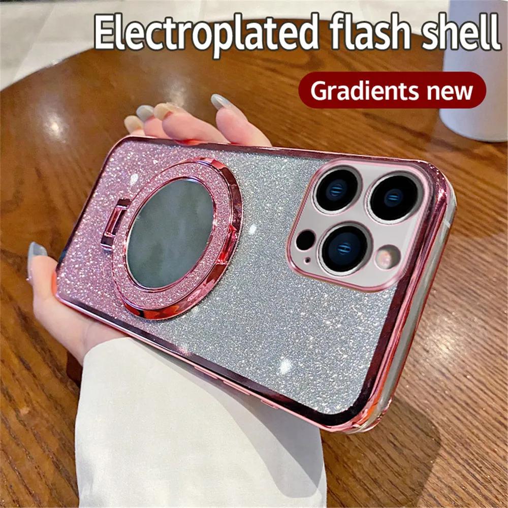 Mirror Bling Glitter Plating Gradient Phone Case For Samsung Galaxy A52 A32 A22 A12 A72 A71 A51 A31 A21S A50 A20 A30 Back Cover