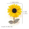 Luxury Crystal Sunflower Brooch Pins For Women Lady Fashion Jewelry Friendship Wedding Party Office Coat Accessories Badge