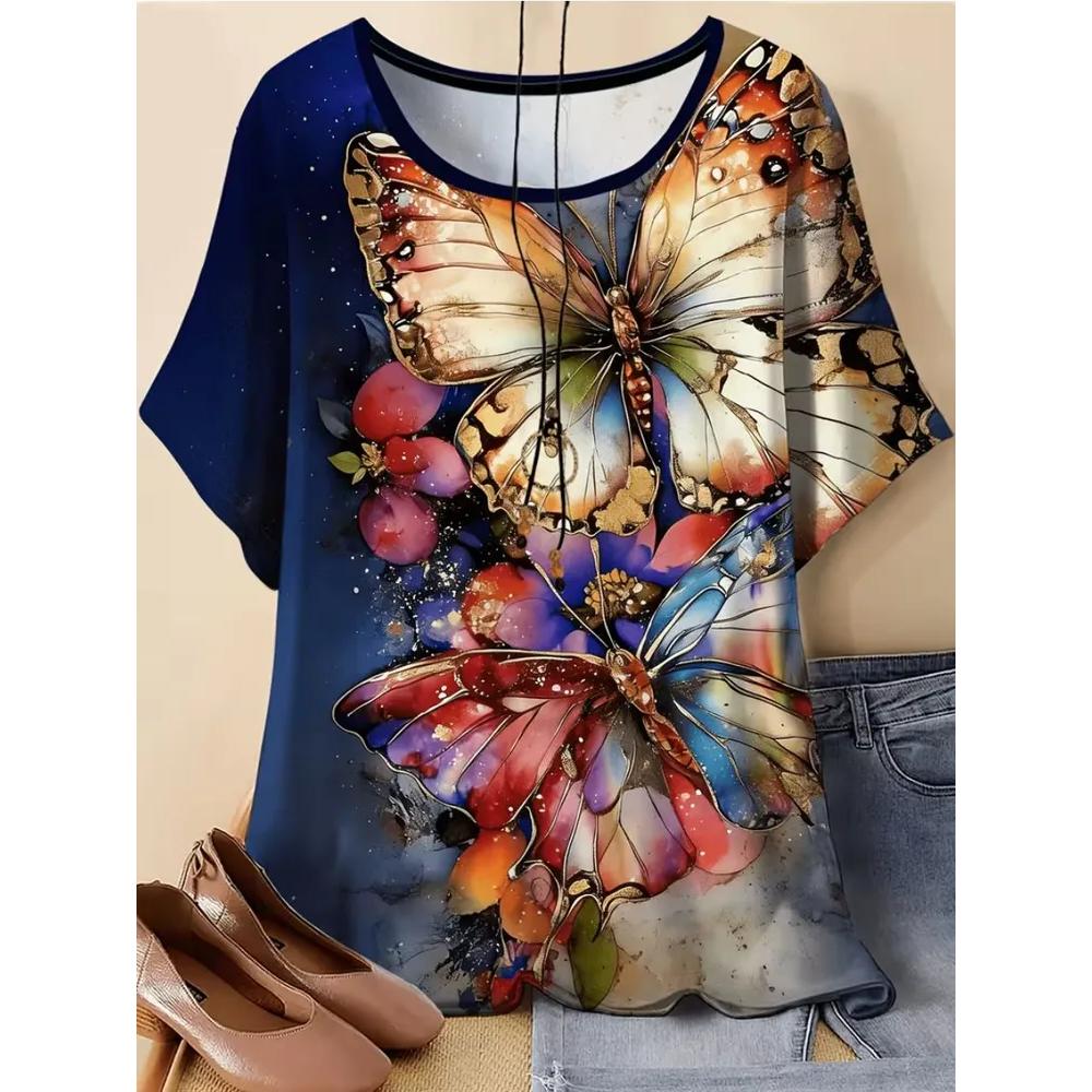 Fashion Versatile Women's Short Sleeve Casual Loose Top Daily Comfort T-Shirts Women’s