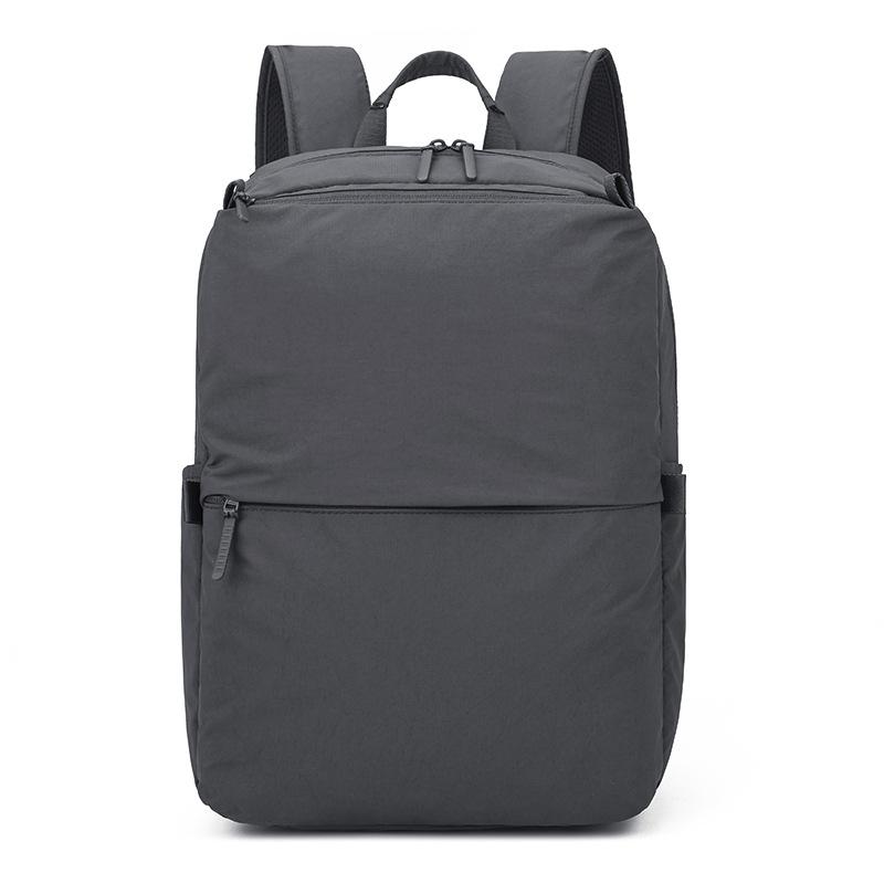 Schoolbag New Portable Solid Color Simple Wind Anti-splashing Travel Student Class School Bag Men's and Women's Outdoor Nylon Backpack