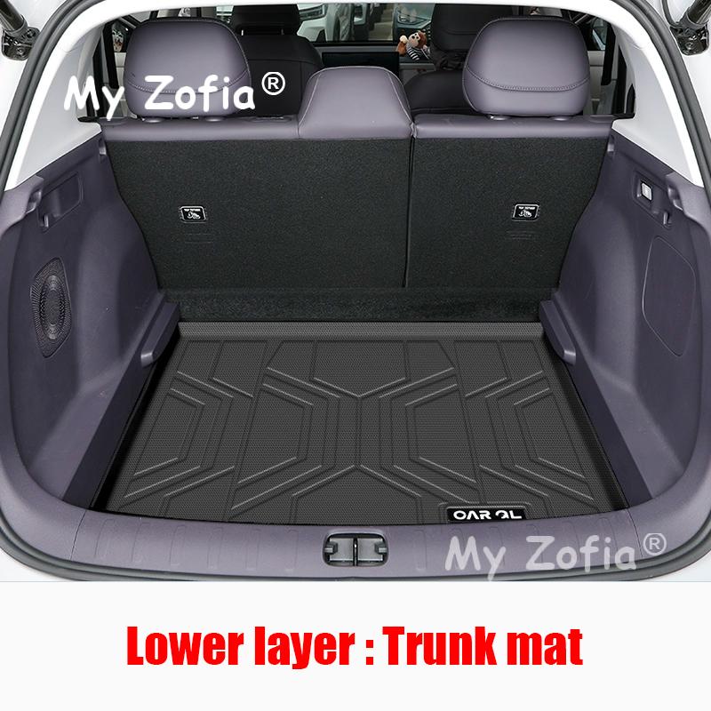 Car TPE Rear Trunk Mat For Leapmotor B10 2025 2026 Car Seat Backrest Protective Anti-Dirty Carpets Waterproof Mat Accessories