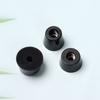 10 Pcs Furniture Parts Black Cabinet Speaker Furniture Slip Feet Tapered Protective Pad PVC Foot Mat