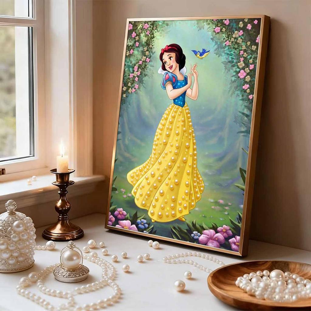 Disney Snow White Forest Mystery Pearl Puzzle This Is A Handmade Decorative Gift That Can Be Used As A Home Decoration Item