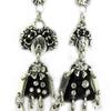 Les Trésors De Lily [G7759] - Black 'Capucines' Designer Earrings
