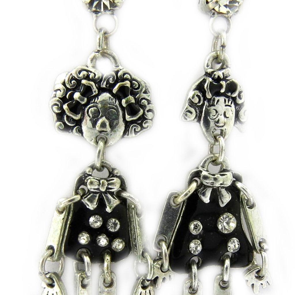 Les Trésors De Lily [G7759] - Black 'Capucines' Designer Earrings