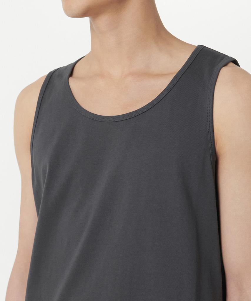 MUSINSA STANDARD Scoop Neck Sleeveless Top [Dark Grey]