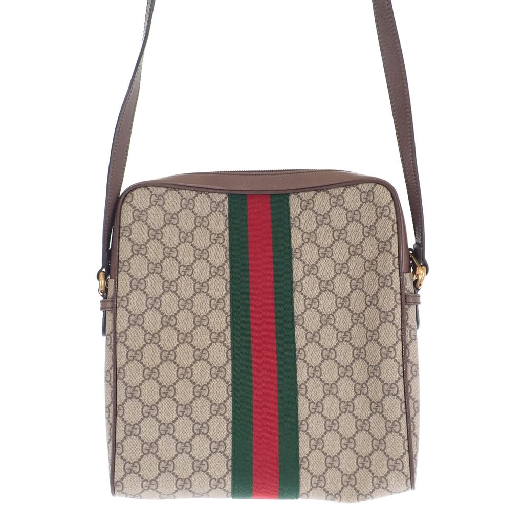 GUCCI  547934 96IWT Shoulder Bag Brown PVC coated canvas/leather Women