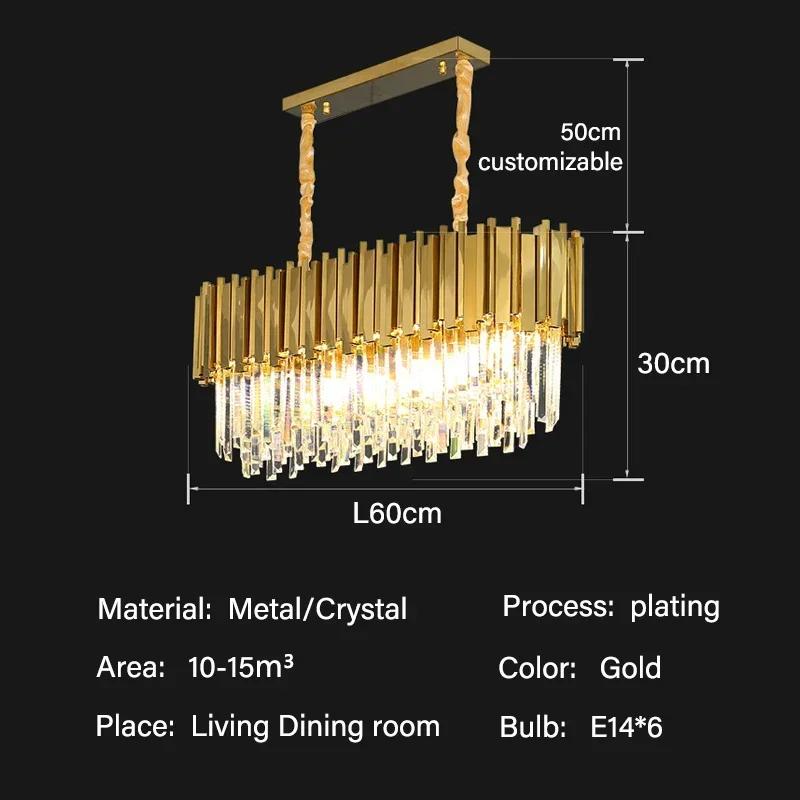 Modern living room luxury gold LED crystal chandelier villa home home decoration indoor ceiling chandelier lighting fixtures