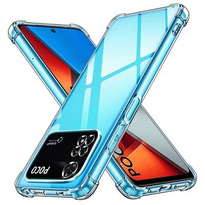 Airbag stoßfeste Silikon-weiche Telefonhülle für Xiaomi POCO F3 F2 X4 X3 X2 M4 M3 Pro 5G Klare, ultradünne, transparente Rückseite