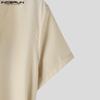 INCERUN Men Front Cross Tops Bandage Sleeveless Casual Loose Tanks Vest