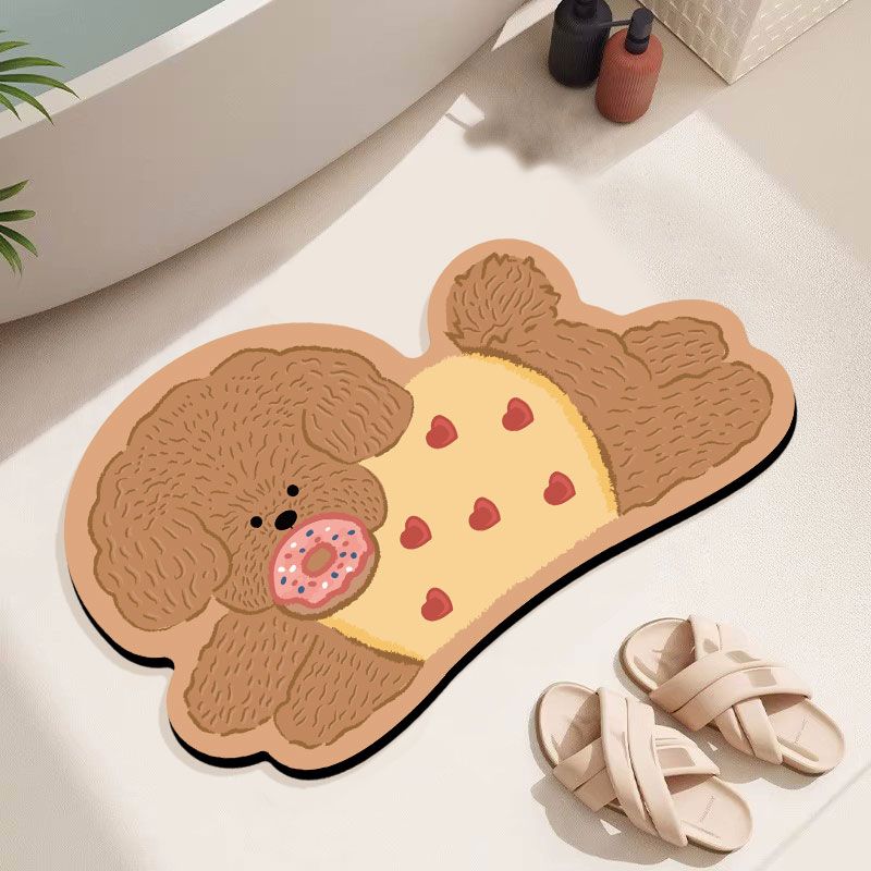 Bathroom Diatom Mud Floor Mat Entry Door Mat Toilet Door Toilet Water Absorbent Non-slip Foot Mat Toilet Carpet