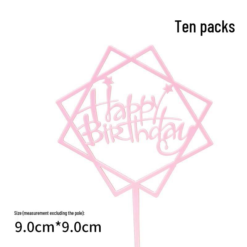 50-Pack Acrylic 'Happy Birthday' Cake Toppers - Popular Party Decorations with Free Shipping