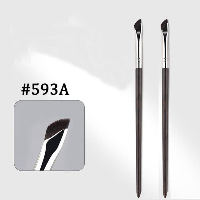 2Pcs Sickle Eyeliner Brush Knife Edge Makeup Brush Ultra Thin Fine Oblique Angle Flat Head Eyebrow Brush Profession Makeup Tool