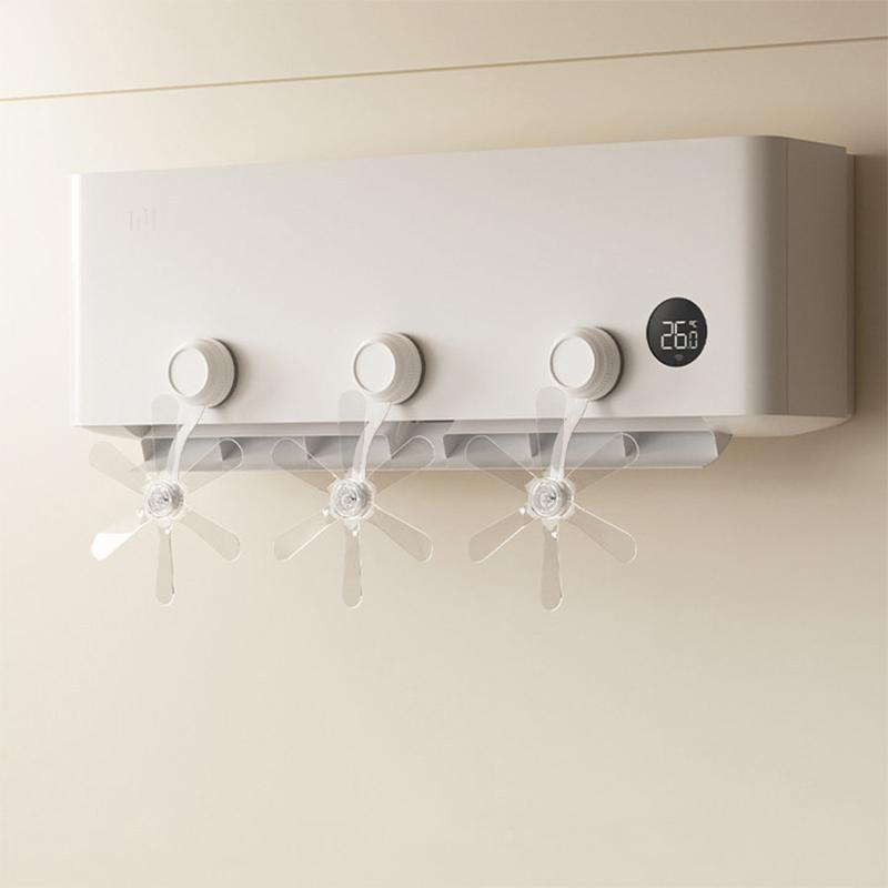 

3PCS Wall Mounted Conditioning Guide Fan Adjustable Anti Direct Blowing Air Conditioner Windshield Windmill Shaped Plastic