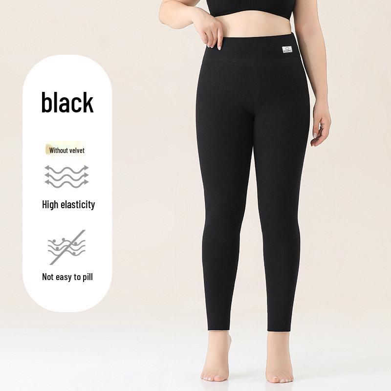 

2025 High-Waisted Plus Size Fleece-Lined Leggings for Women, Extra Thick and Warm, XL Size, Suitable for 200 Jin. One Size (80-110 jin)