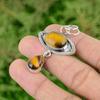 Natural Tiger'S Eye Gemstone Pendant Handmade 925 Sterling Silver Indian Jewelry