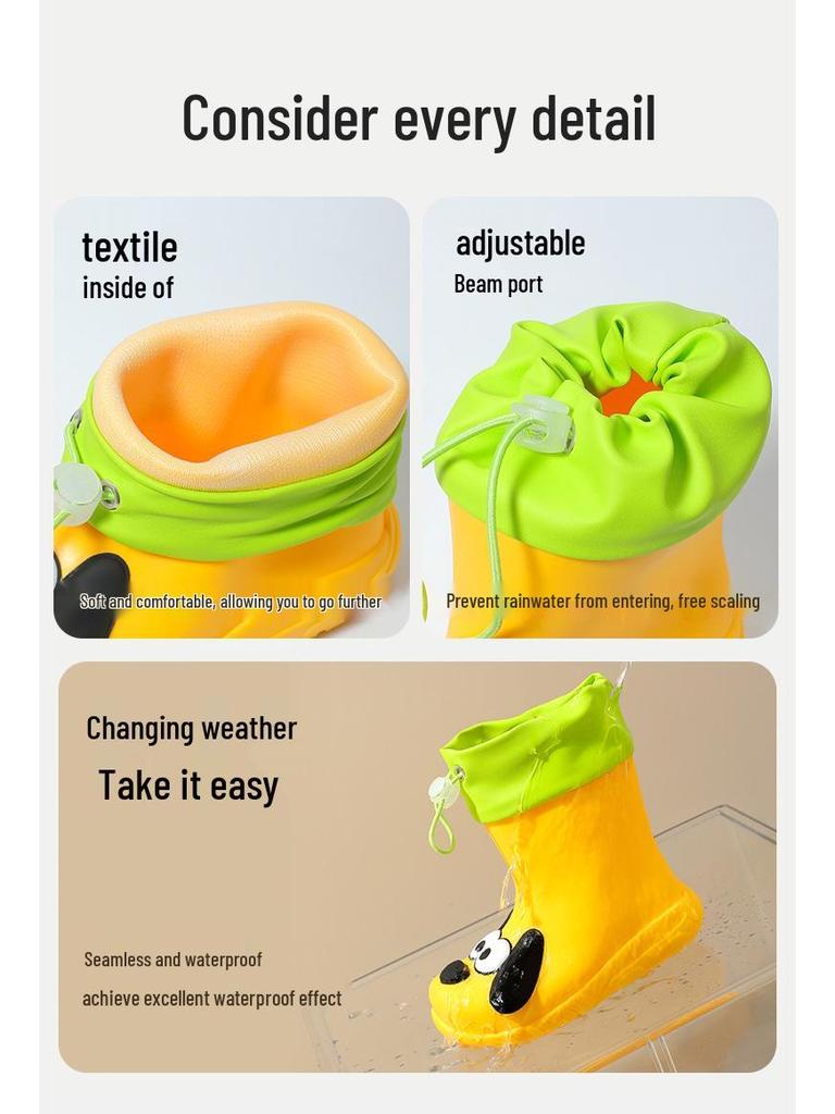 Cartoon Kids' Waterproof Rain Boots - Cute and Trendy for All Seasons