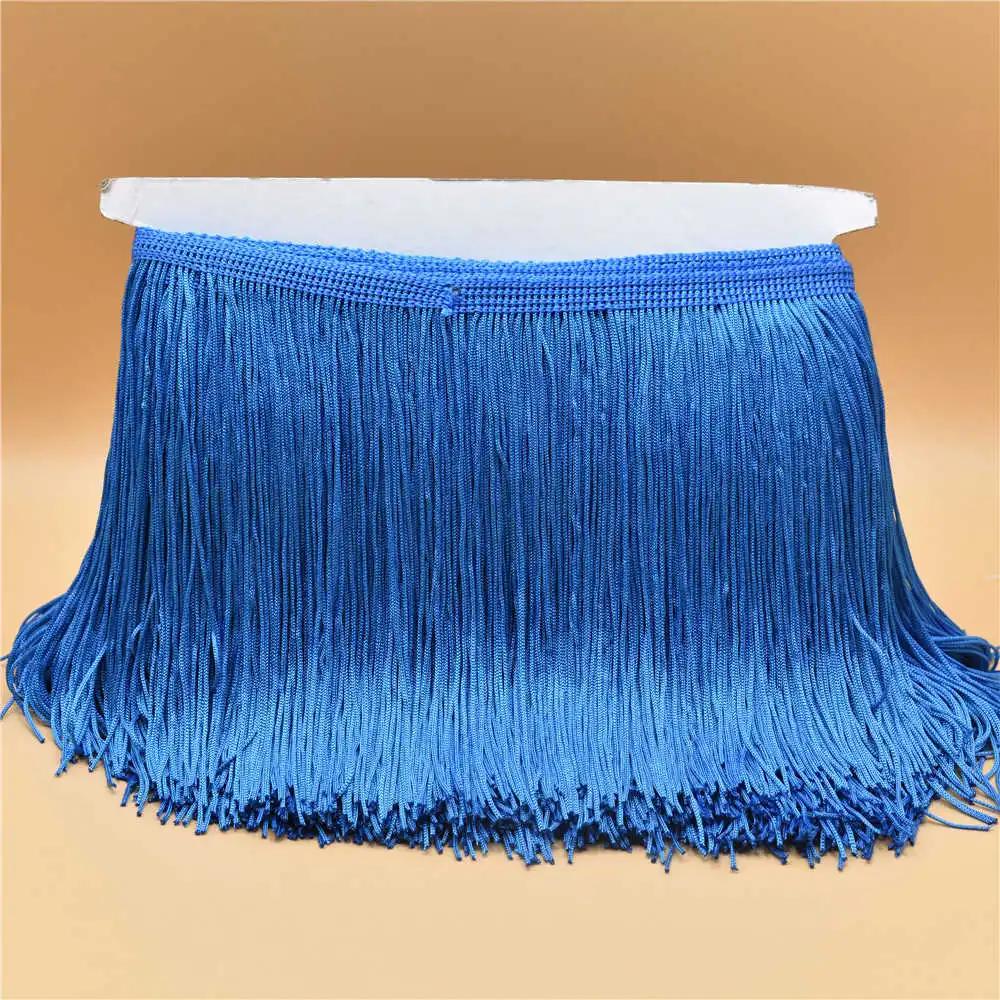 10 Metri Pizzo Lusso Colore Oro Frangia con Nappa 15CM Larghezza Galon Frange Abito Latino Abbigliamento da Palco Accessori Nastro