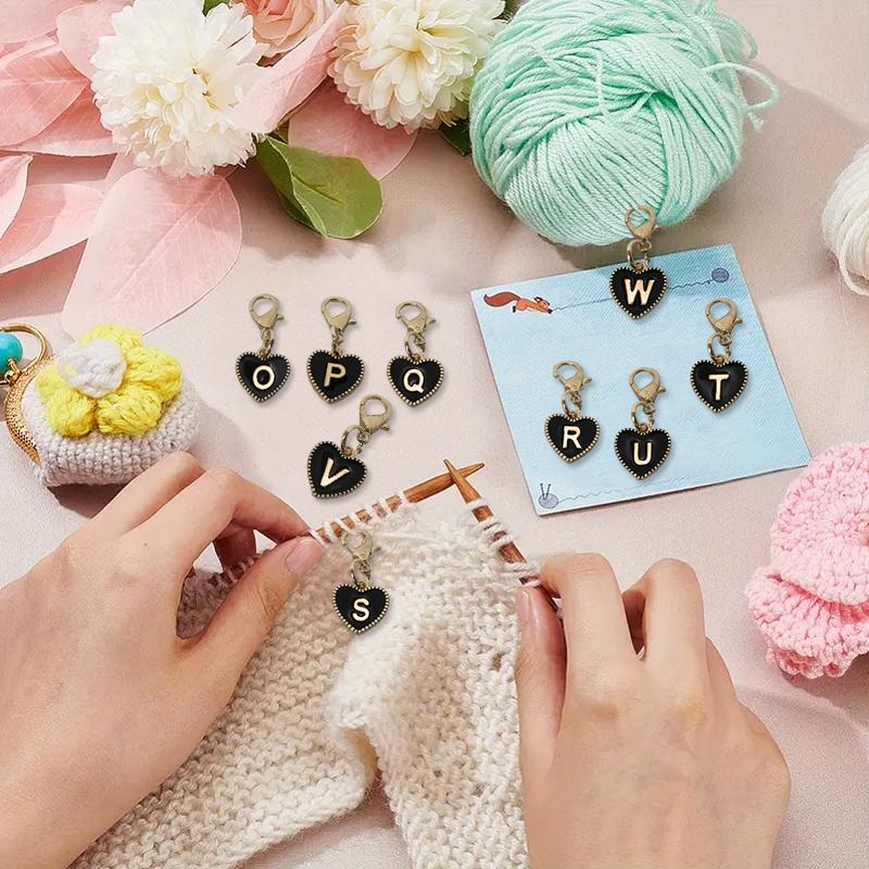 1PC Love Keychain Creativity Heart Shaped Design DIY Party Metal Gift 26 English Letters Keychain Marker Lobster Buckle
