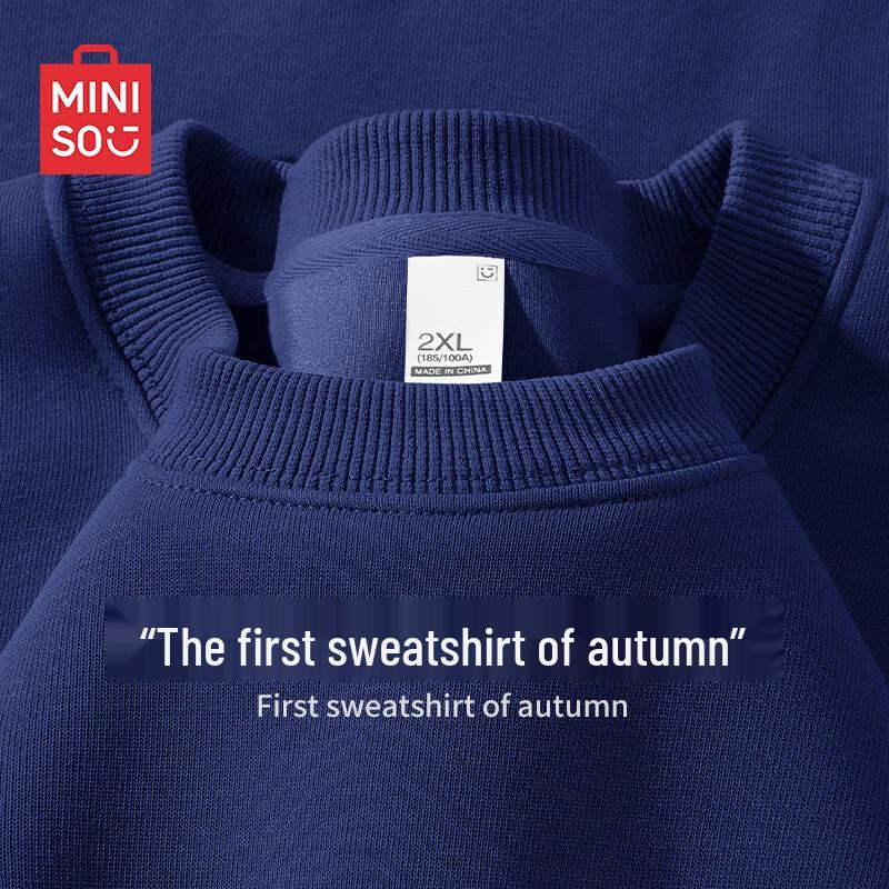 MINISO Men's Heavyweight Crewneck Pullover Sweatshirt