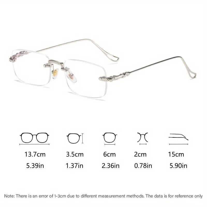 Internet Celebrity Frameless Glasses Women's Square Retro Golden Edged Eyeglass Frame Frameless Plain Glasses Small Frame Face