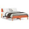 Solid Wood Bed Without Mattress Wax Brown 150x200 cm Pine Wood