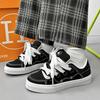 Women's shoes summer niche black casual canvas shoes retro versatile sports big head shoes men's