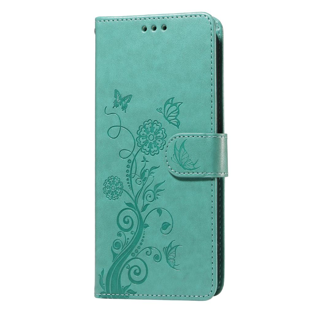 Phone Case For vivo Y300 5G/V40 Lite (Indonesia) 4G/5G/Y200 5G Wallet Stand Butterfly Floral Imprint Leather Cover