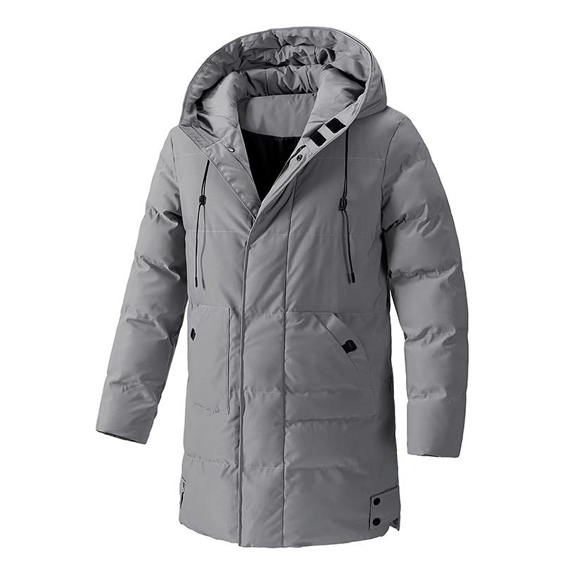 

Winter Men s Warm Parkas Thick Casual Windproof Long Coats Men Hooded Jackets Outwear Windbreaker Solid Male Parka Plus Size 8XL 8XL сірий
