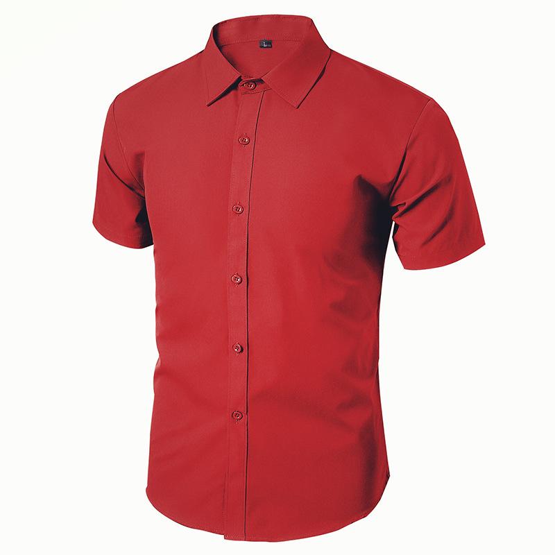 

Мужская приталенная рубашка в корейском стиле с длинным рукавом, не требующая глажки, белая XXL