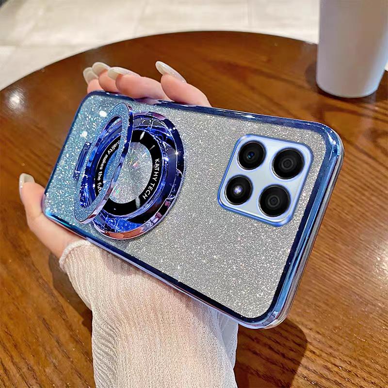 

Новый блестящий защитный чехол для Xiaomi POCO X3 Pro X3 NFC M3 POCO M4 Pro POCO C55 с блестками и подставкой для телефона For POCO M4 Pro 4G синий