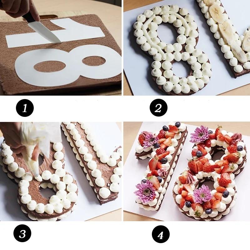 0-9numbers Letters Numbers Shape Number Style Digital Shape Cake Mold Decorating Tools DIY Birthday Cake Moulds Baking Tools