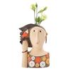 Colorful Abstract Ceramic Vase with Human Face – Creative Art Sculpture for Home Decor